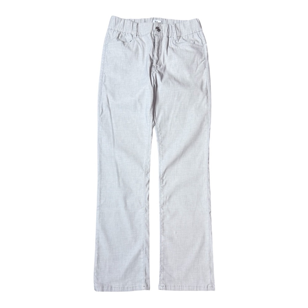 BEVY FLOG Light Gray Ankle-Length Cropped Pants